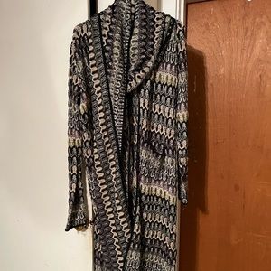 Missoni Long Cardigan with Wrap Scarf